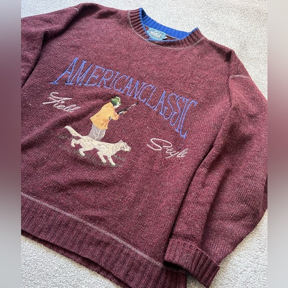 Vintage Woolrich American Classic Crewneck Wool Sweater XL - Picture 6 of 9